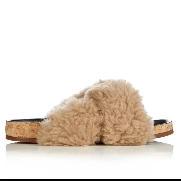 Chloè Kerenn shearling flat sandals - Picture 2 of 13